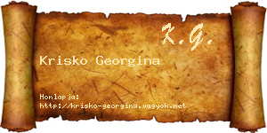 Krisko Georgina névjegykártya
