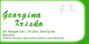 georgina krisko business card